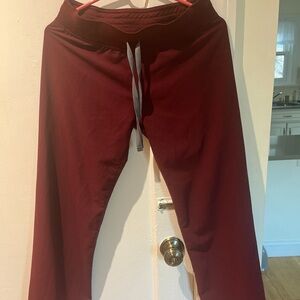 XS Petite Burgundy Kade Cargo Pants - Figs scrubs